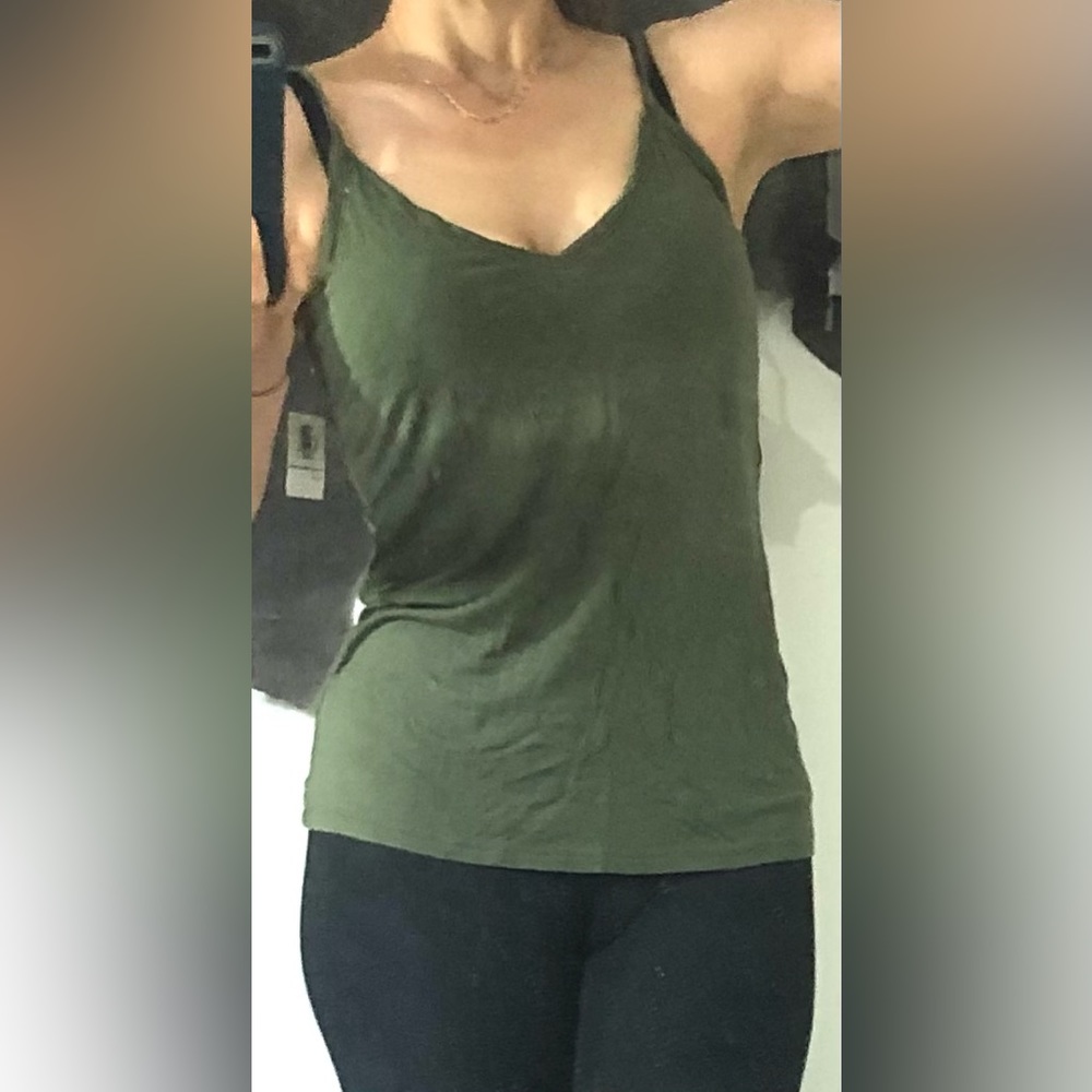 Olive Green Spaghetti Strap